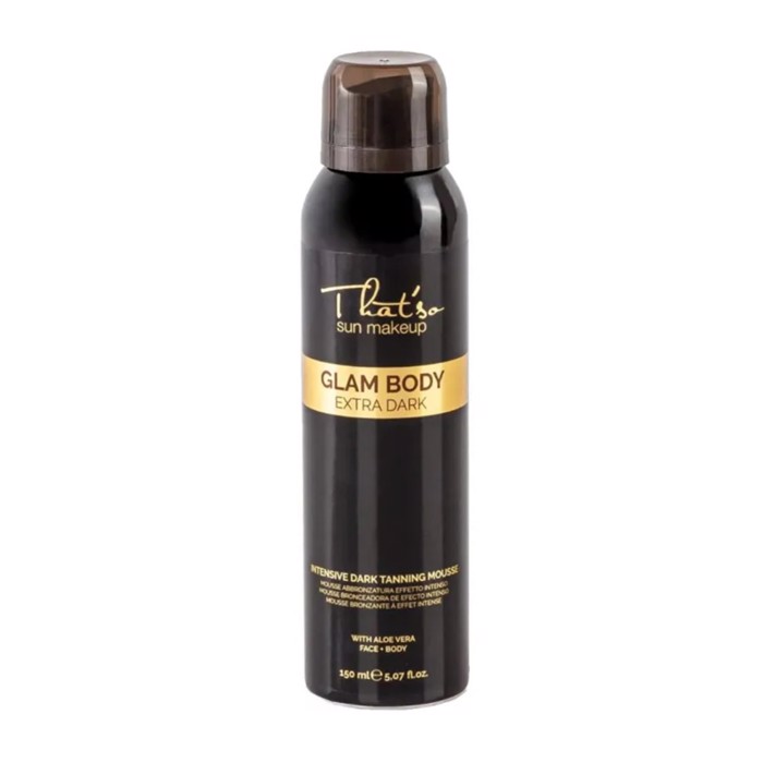 That'so Glam Body Mousse Extra Dark Afros ga Ameso Super Xrusafenio Mavrisma- Enudatiko me Susfiktiki Drasi Energpoiiti Melaninis kai Aroma Kalokairiou 150ml 